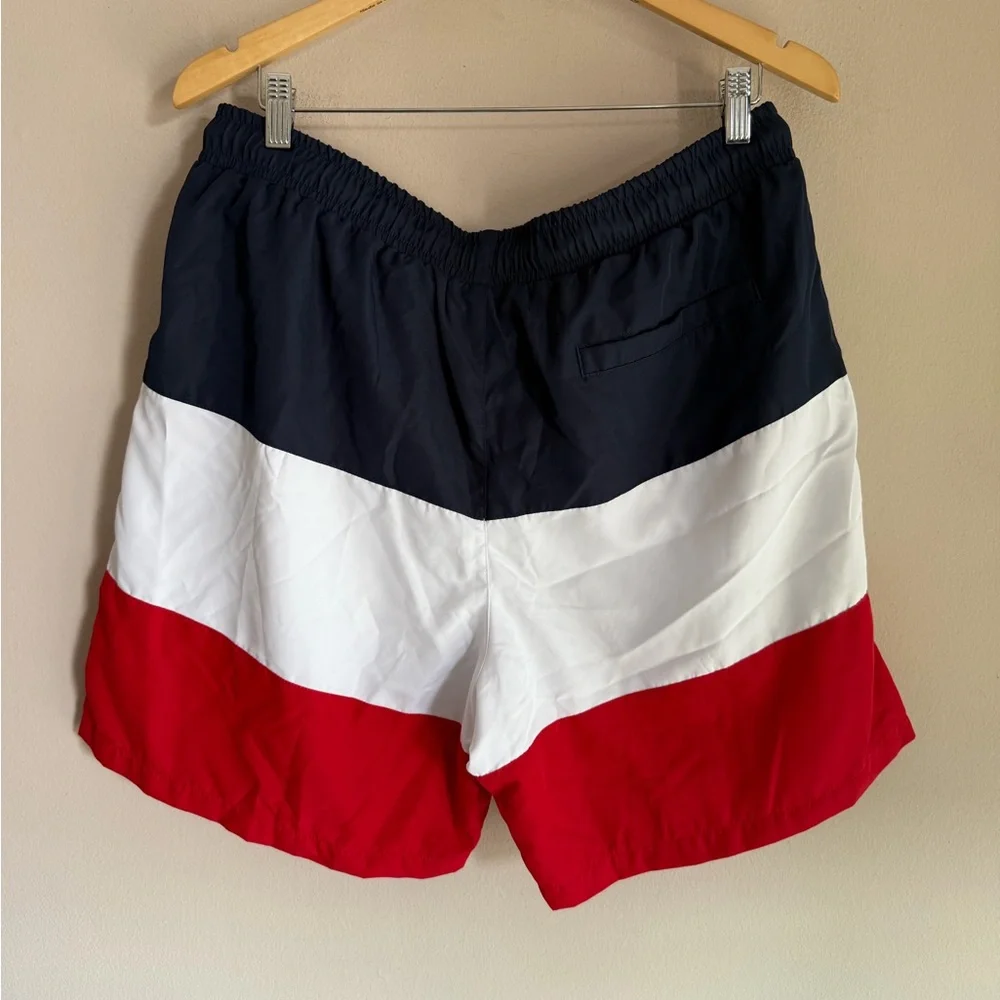 CSG Starboard Board Shorts Mens XL Navy White Red Colorblock Swim Trunks 1805446